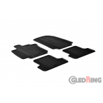 Original Gledring Passform Fußmatten Gummimatten 4 Tlg.+Fixing - Renault Clio III. 2005-2012